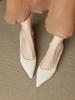 Giant soft~! French retro pointed single shoes women's soft leather thin heel temperament versatile shallow high heels