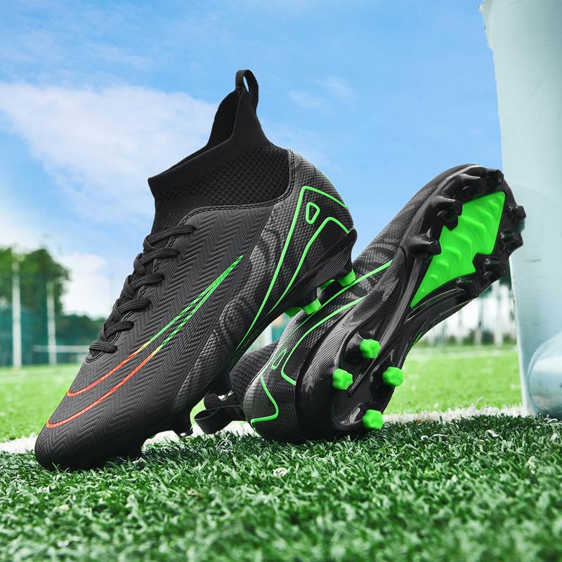 Nowe męskie i damskie buty piłkarskie z wysoką cholewką na długie łamane paznokcie, dziecięce buty sportowe na zewnątrz, profesjonalne buty piłkarskie