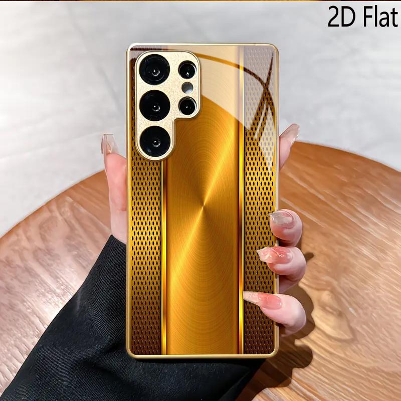 Metallic textur pattern for Galaxy S24Ultra S23 S22 S25 S21 S20UltraA55A15A16Phone case Pattern Shockproof Protective Back Cover