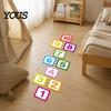 Number Floor Markers Hopscotch Game Sticker, 1-10 Self-Adhesive Decal, Classroom Decal PVC Waterproof Wall Sticker for Home Kindergarten