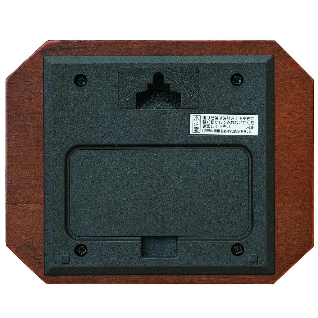 Seiko Clock Table Clock Tea Wood BZ364B 110×137×45mm