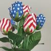 Independence Day Artificial Flower Arrangement for Memorial Day Patriotic Table Centerpiece And July 4th Faux Floral