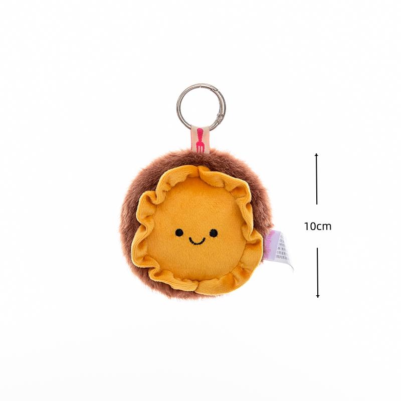 10Cm Cartoon Food Plush Pendant Toys Cute Abalone Pork Crab Shrimp Keychain Funny Hanging Decor For Bags Kids Gift