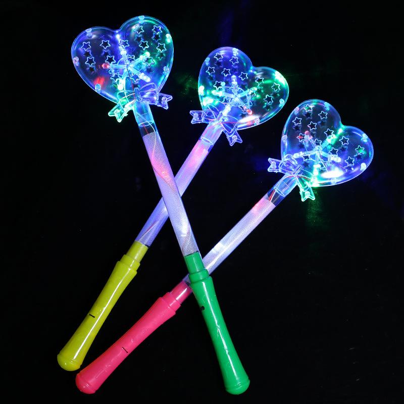 

1Pcs Children Girls Princess Light-Emitting Magic Wand Led Flash Crystal Glow Stick Concert Party Props Creative Luminous Toys