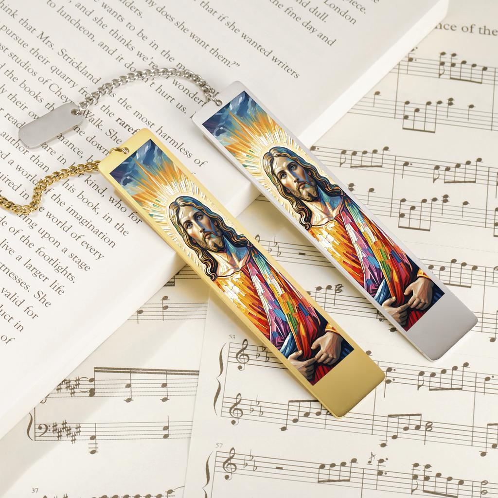 Exquisite Flower Star Sky Metal Bookmark Stainless Steel Jesus Bookmark Reading Accessory Study Stationery Valentine's Day Gifts