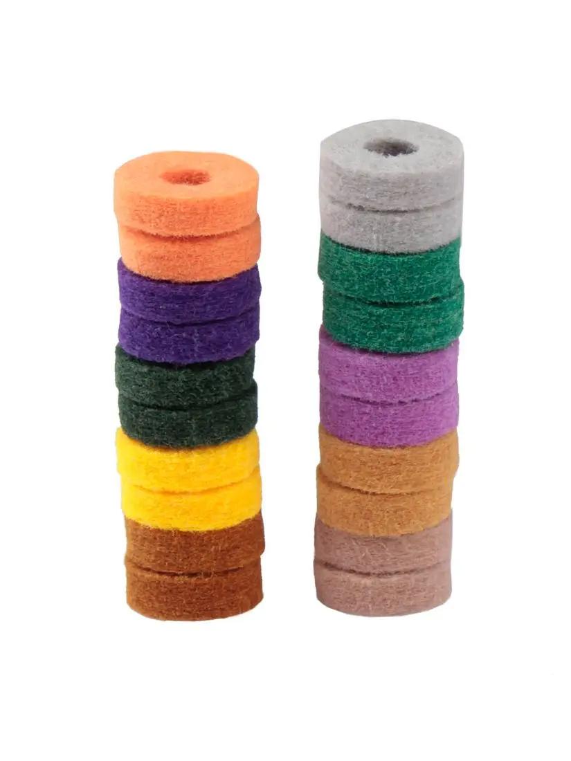 IRIN 20 Pcs/Set Color Cymbals Felt Pad Percussion Instrument Accessories Music Parts Cymbals Slices Felt Pad Gong Protection Set