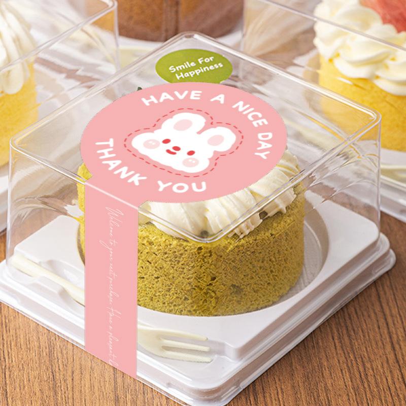 100Pcs Stickers Long Strips Handmade Sticker,Self-Adhesive Packaging Sealing Labels For Biscuit Cake Baking Decoration,Box Seal