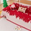 Christmas Style Couch Covers for Sofas Living Room New Year Decoration Chenille Red Throw Blanket Winter Universal Slipcovers