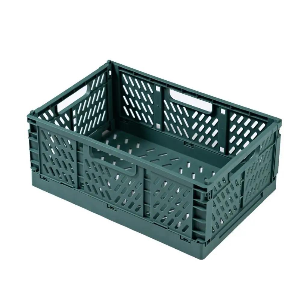 File Storage Collapsible Foldable Storage Crate Stackable INS Drawer Organizer Case Plastic S/M/L Pastel Crates Bedroom Decor