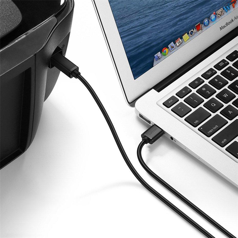Ugreen 3 Meter USB 2.0 Type B Printer Cable - High-Speed Connection, Model 10351, Black