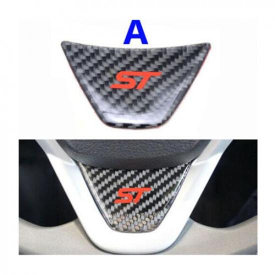 Luxury Carbon Fiber Car Steering Wheel Chin Sticker Trim For Ford ST MK7