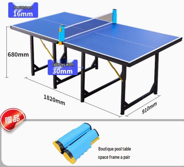 Folding Indoor Standard Size Movable Table Tennis Table with Free Shipping