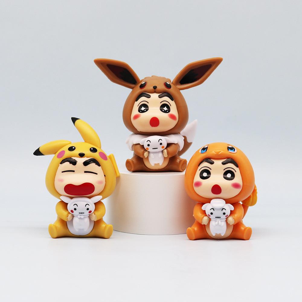 Crayon Chan Shin Psyduck Bulbasaur Charmander Design Ornaments Modeling