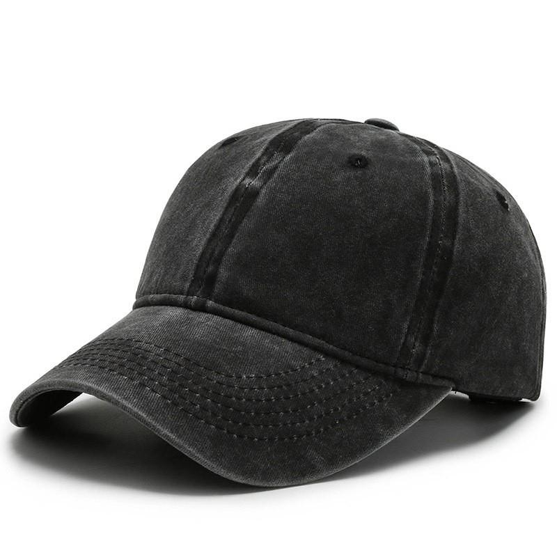 Minimalist Light Plate Pure Cotton Washed Cap Retro Baseball Cap Solid Color Versatile Sunshade Cap Adjustable