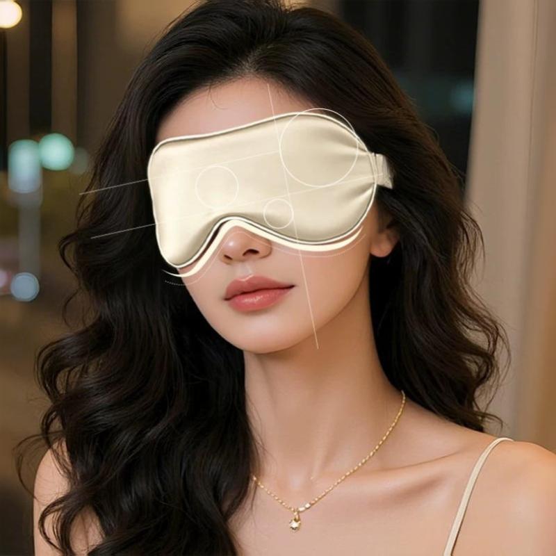 Double Sided Silk Eye Mask for Men Women Light Blocking Breathable for Travel Home Sleep Nap Rest
