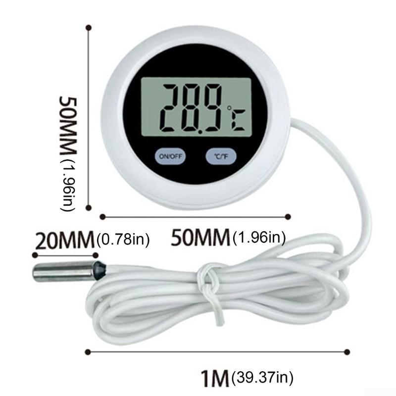 Digital Aquariums Water Thermometers with Large LCD Screen For Easy Fish Tanks Water Temperature Monitoring