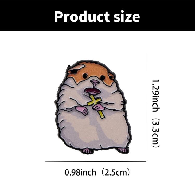 Decorative Hamster Brooch Enameled Pin Accessory for Animal Lovers Portable for Parties Supplies Weddings and Festivals
