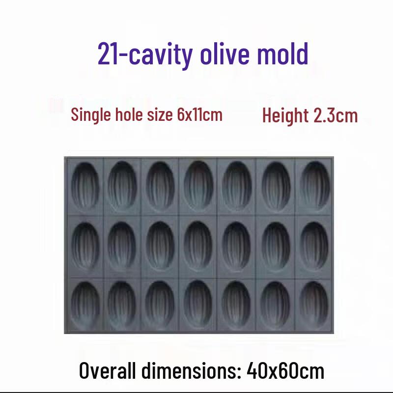 21-Cavity Papaya Glass Baking Mold