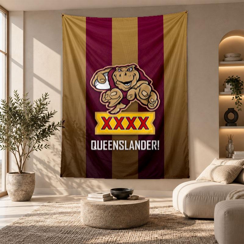 Decorative Tapestry,Queensland Maroons Printed Wall Art, Lightweight Wall Hanging For Bedroom Background