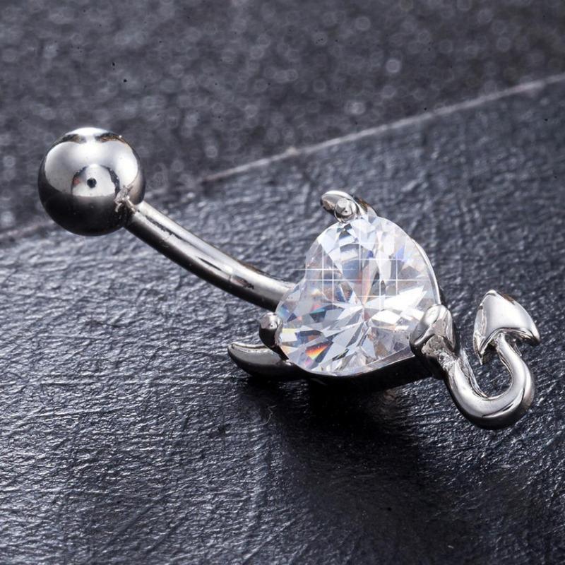 1 Stück Mode Sexy Shiny Nabel Bauchnabel Ring Strass Körper Piercing Schmuck