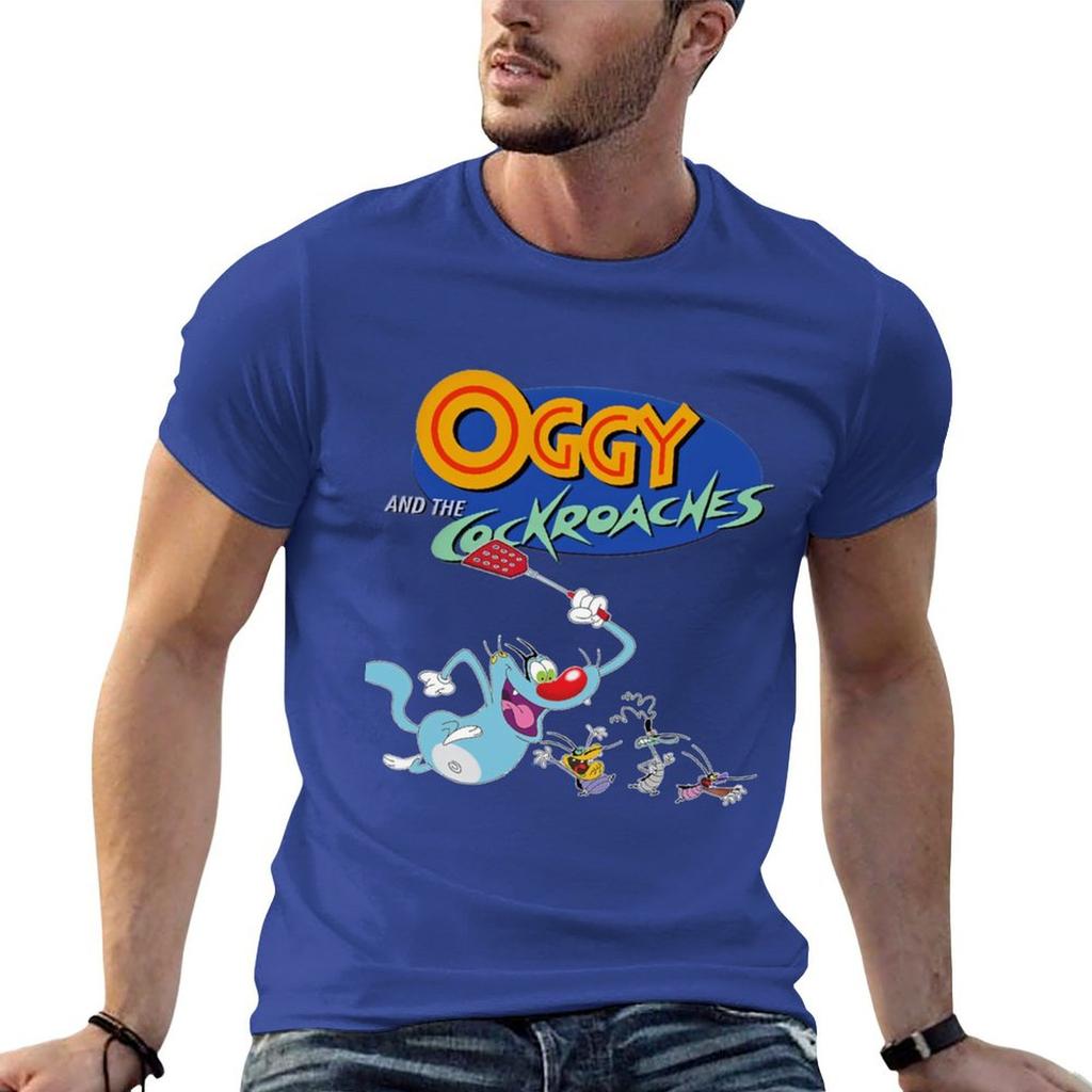 Oggy und die Kakerlaken (72) T-Shirt Mann T-Shirt Ästhetische Kleidung T-Shirts für Männer Grafik