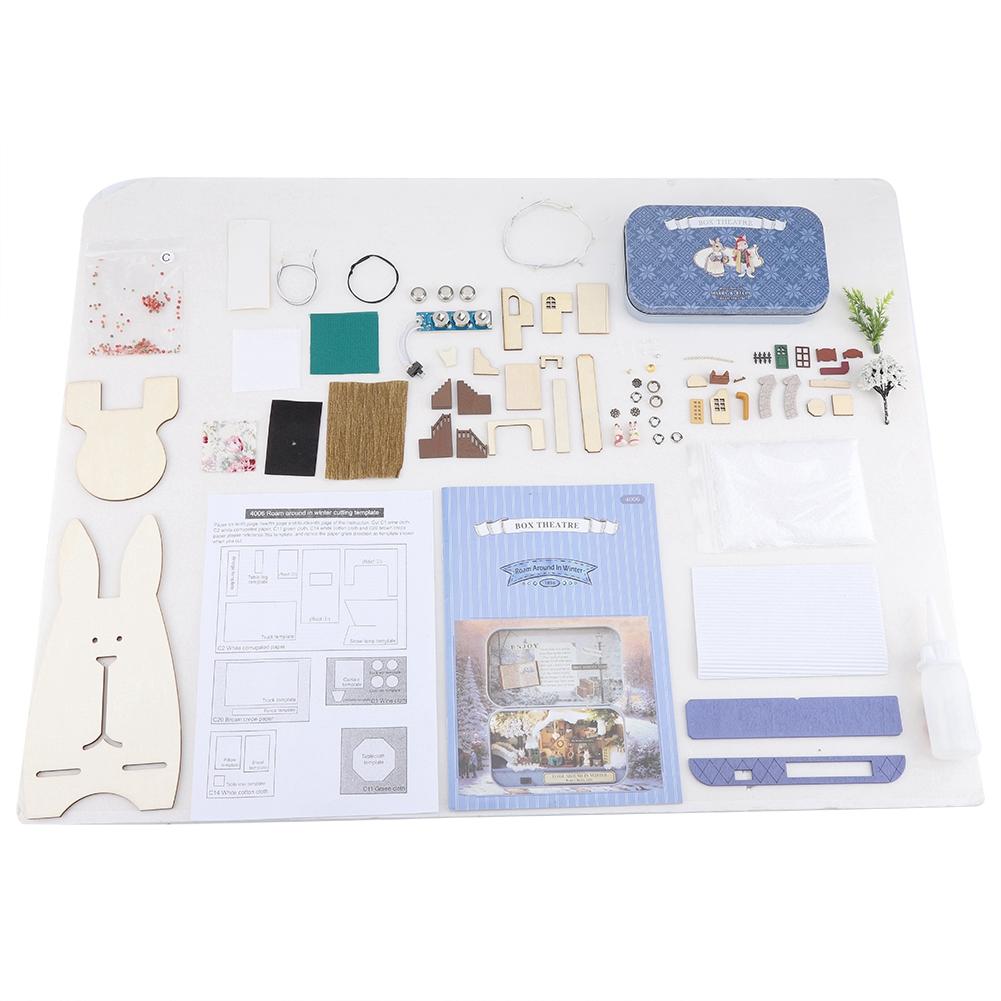 DIY Miniature Handmade Box Dollhouse Good Old Time Theme Mini Doll House