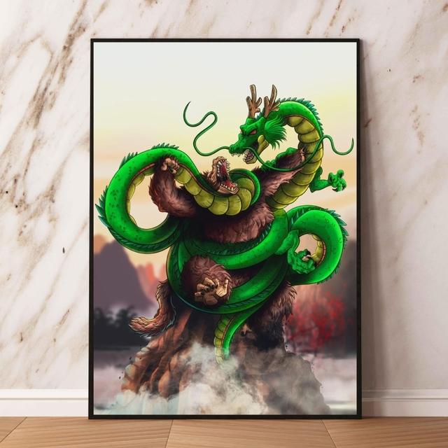 Posters and Painting Dragon Ball Carot Shenlong Living Room Comic Picture Wall Art Decoration