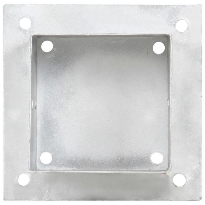 VidaXL Ancres de poteau 4 pcs Métal galvanisé 121 mm
