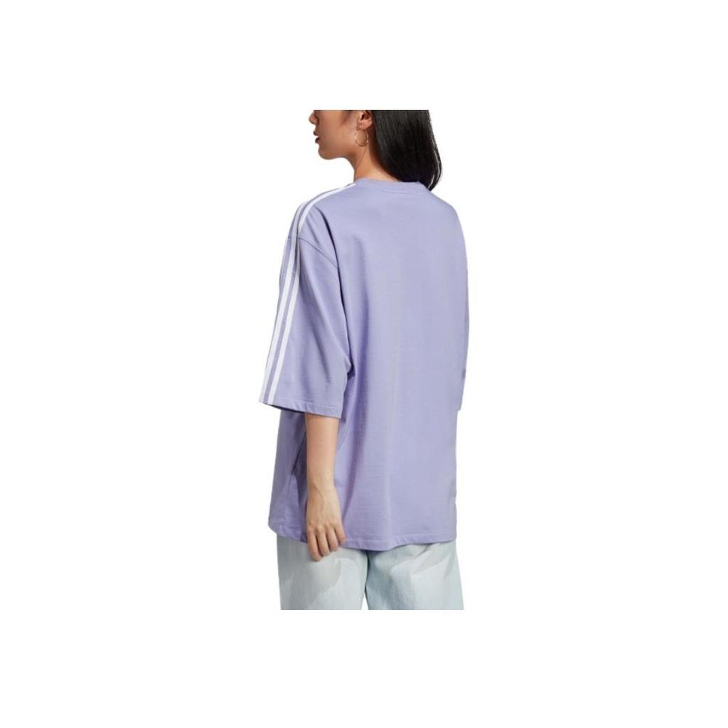 Adidas Originals Trefoil Oversized T-Shirt Women Tops Light-Purple IQ3401