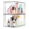 1/2pcs Transparent Removable Cosmetic Storage Box Plastic Acrylic Drawer Organizers  Pantry