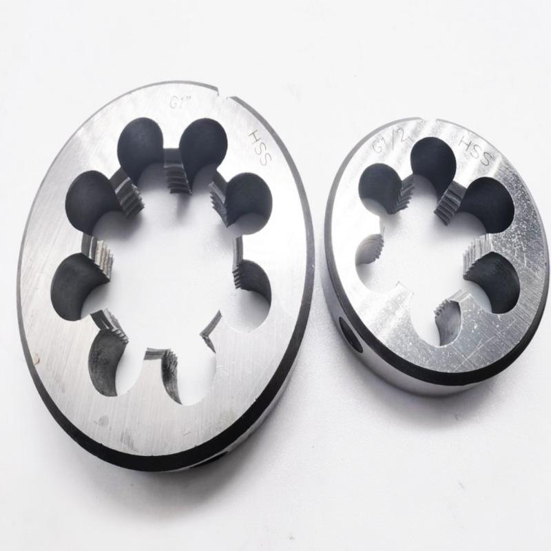 

Высокоскоростная сталь Erquan HSS Круглая плашка G R NPT Размеры: G1/8, G3/8, R1/2, R3/4, NPT1 G1/8