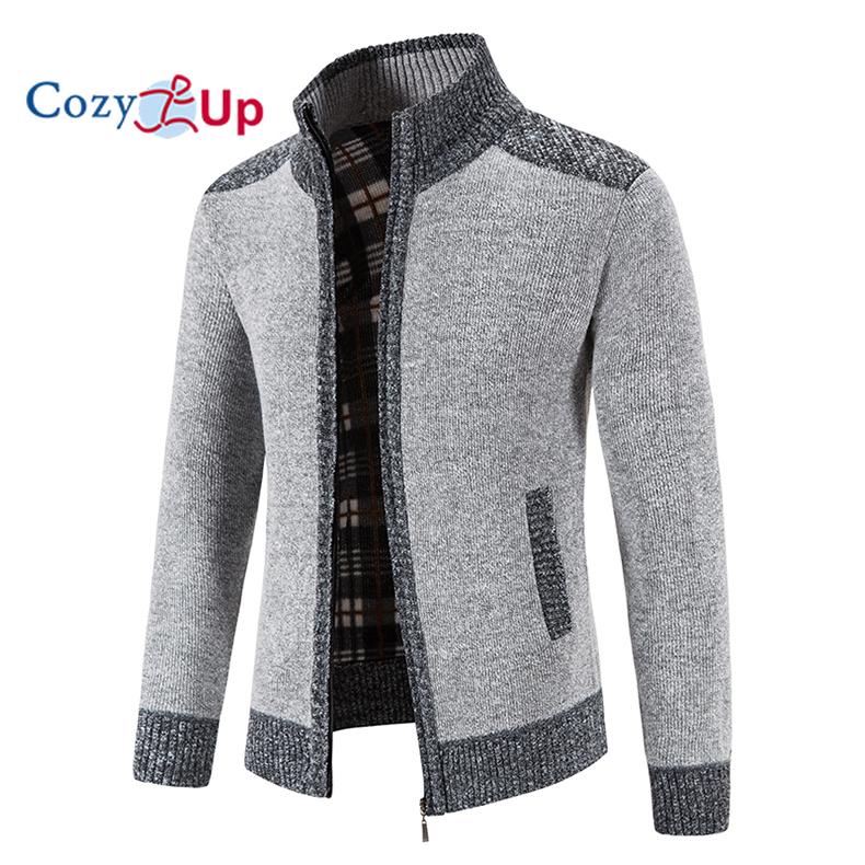 Útulný svetr s límečkem na podzim a zimu zahuštěný sametovým svetrem