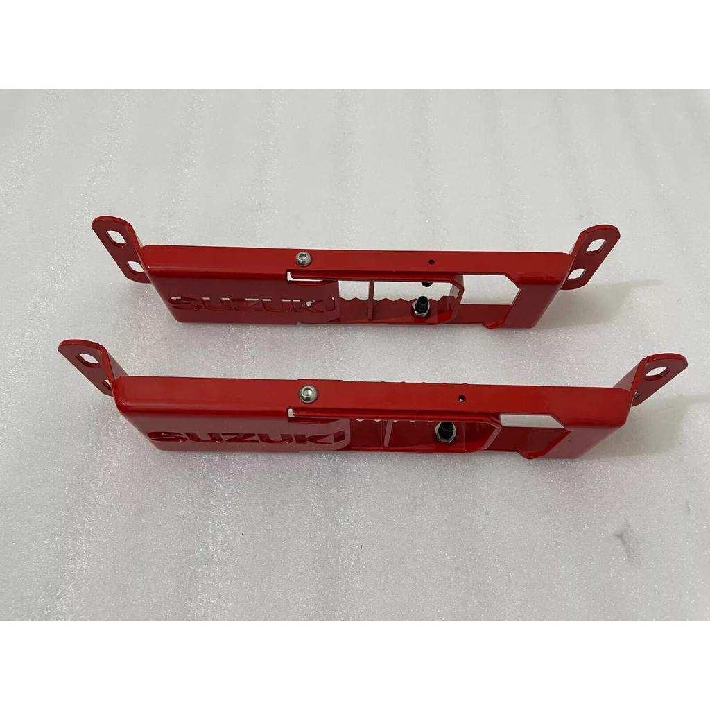 Suzuki Samurai Sierra Door Hinge Step Foot Peg Metal Foldable 2 Set Red & Black