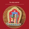 Auspicious Eight Treasures Metal Magnet: Enamel Souvenir of Cultural Freedom