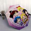 Sailor Moon Chibi Characters StickerUmbrella, Portable 3-Fold Compact Umbrella for Men & Women Gift