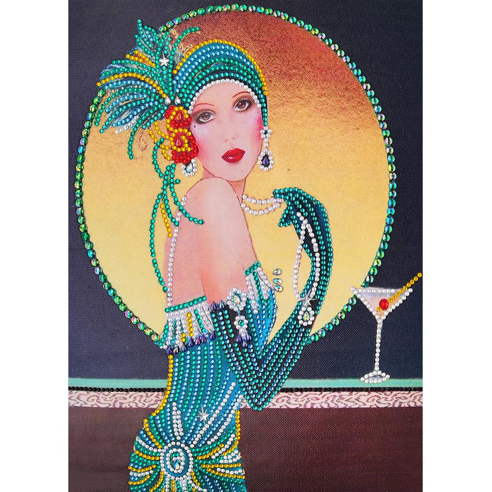 Special Shaped Diamond Painting Partial Drill Noble Lady DIY Mosaic Picture H1 Special Shaped Diamond Painting Partial Drill Noble Lady DIY Mosaic Picture H1
