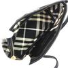 Great BURBERRY Shoulder Bag Check Pattern Leather Canvas Mini Bag black 8095295 Used