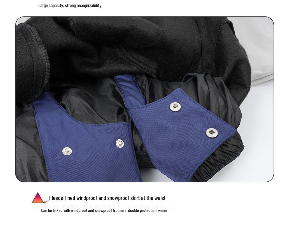 Northeast Outdoor Unisex Velvet Ski Suit: Windproof, Waterproof, Wear-Resistant, Warm Winter Snowsuit