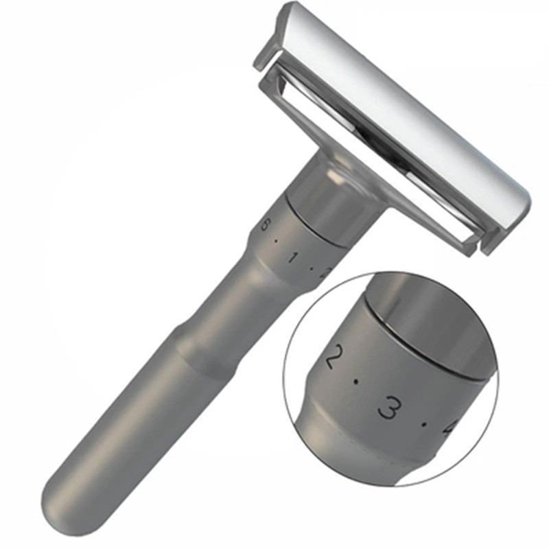 1SET Manual Razor Men's Razor Manual Adjustable Sharpness Zinc Alloy Vintage Razor
