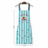 New Sleeveless Kitchen Aprons Cartoon Puppy Stripped Pattern Painting Overalls PVC Waterproof Working Clothes for Cleaning