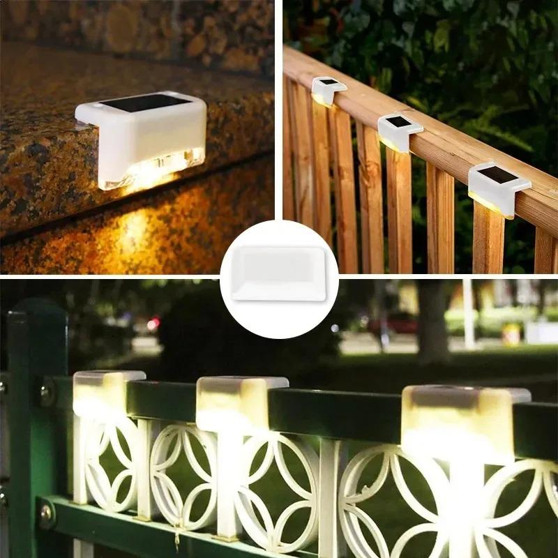 4-32 Pack Solar Step Lights LED Outdoor Stair Lights Waterproof Solar Powered Garden Path Lights for Patio Steps Deck Balcony