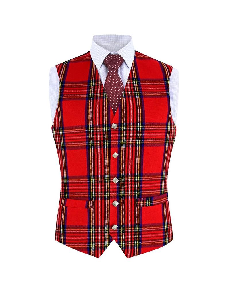 Schottische Tartanweste mit Distelknöpfen Traditionelles Highland-Westenkleid Party-Hochzeitskleidung