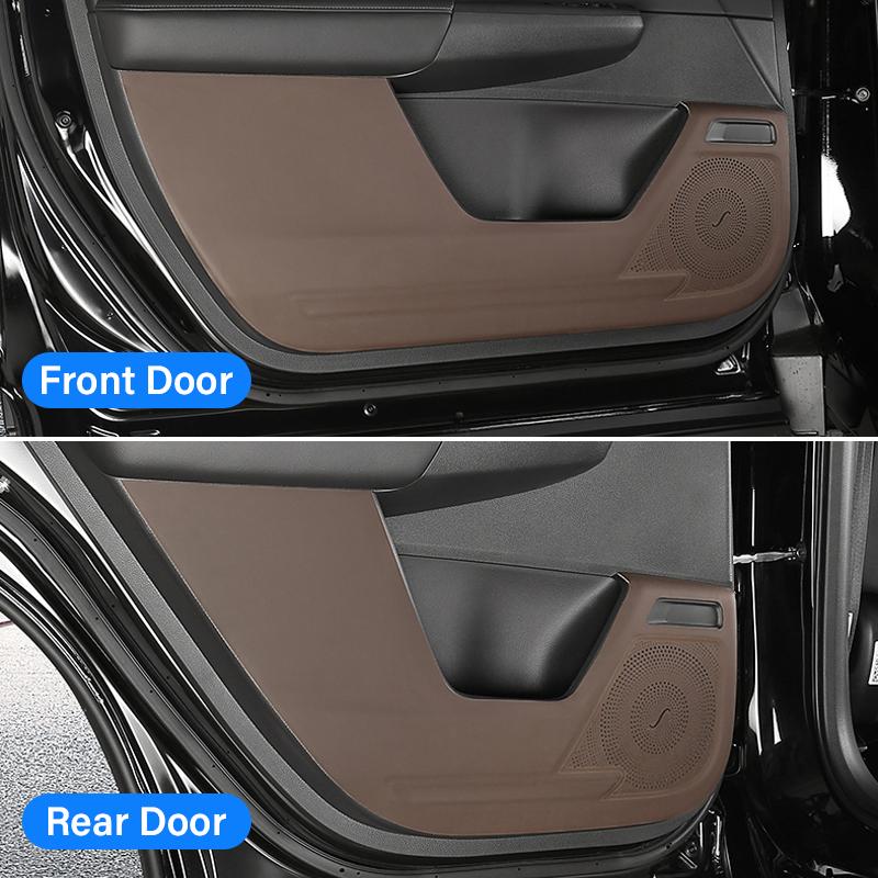PU Leather Car Door Anti-Kick Cover Pad Stickers For Honda CRV 6th Gen 2024 2025 / CR-V Hybrid Accessories
