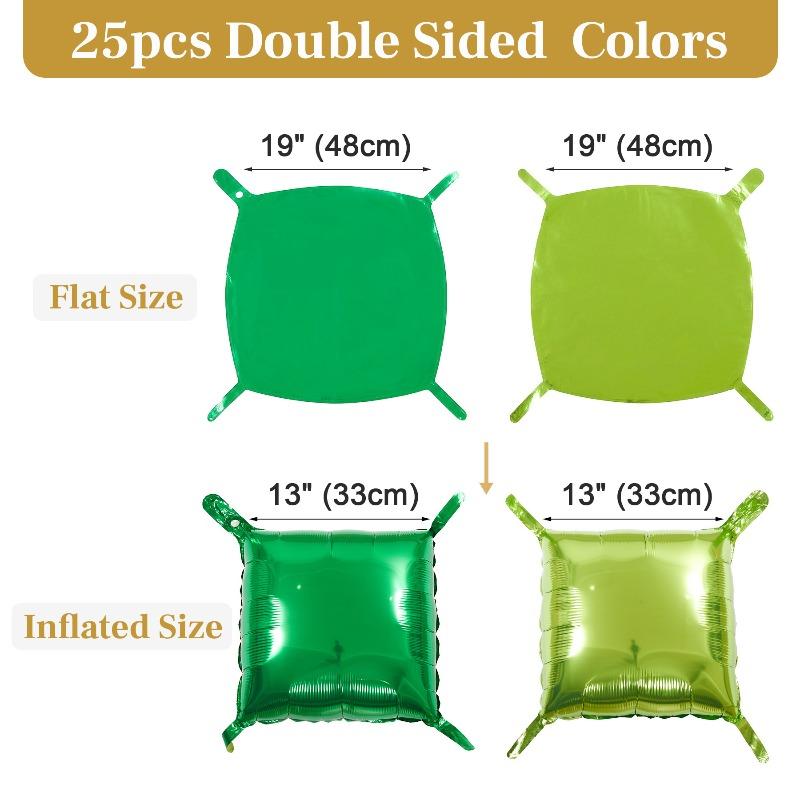 

Multi-Color Double-sided Square Block DIY Background Wall Aluminum Film Balloons for Birthday Parties Wedding Background 25pcs