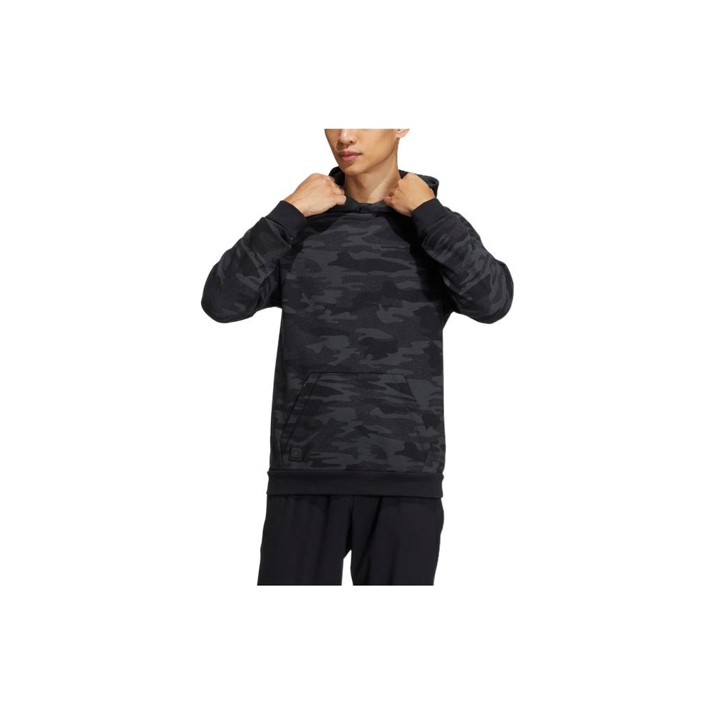 Adidas Camo Kangaroo Pocket Hoodie Long Sleeve Sweatshirt Men Tops Black HG3235