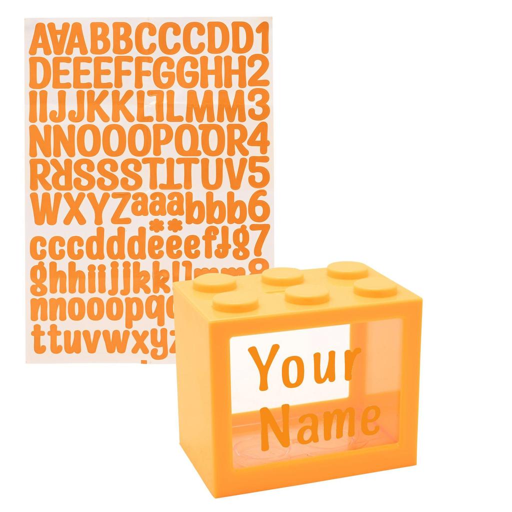 Celebrations Bank Blox Personalisable Alphabet Money Pot Set