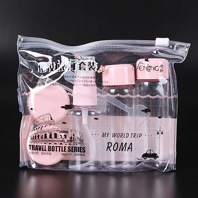 7pc/Set Travel Mini Makeup Cosmetic Face Cream Bottles Empty Make Up Container Bottle Travel