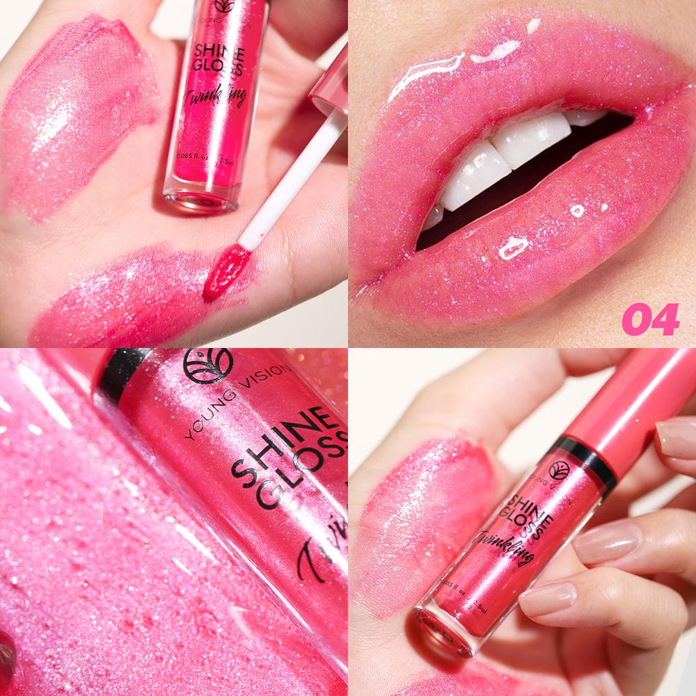 

Блестящий матовый блеск для губ Fine Shine Lip Gloss 8 цветов Pearl Gloss Водостойкий блеск для губ Ice Transparent Pure To Overlay Lip Glaze