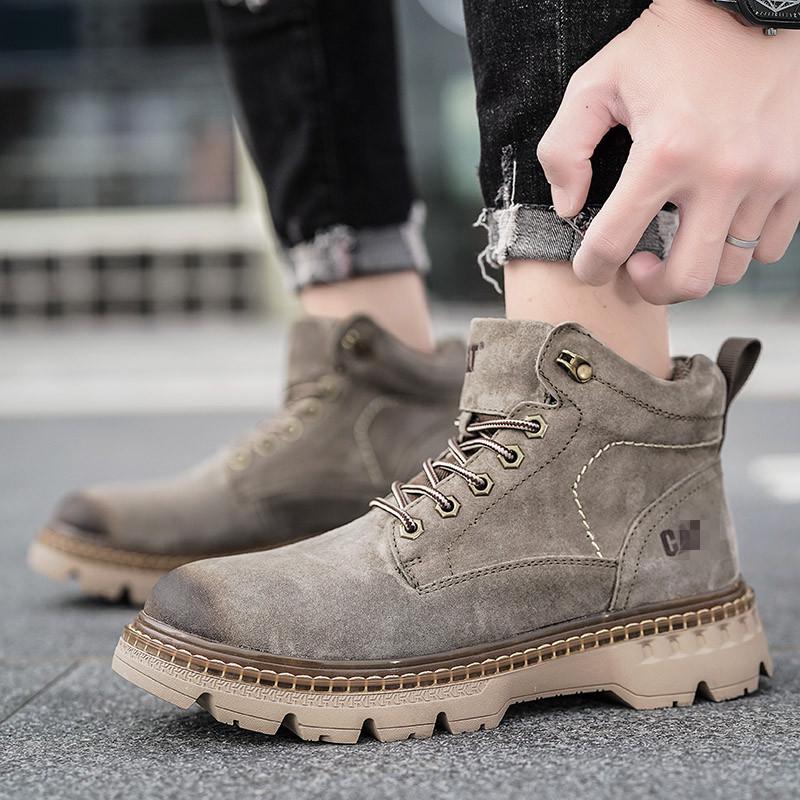 

Ботинки Carter Work Boots из натуральной кожи унисекс Frosted - высокие повседневные туфли Martin для активного отдыха, доступны большие размеры Size 45 верблюд