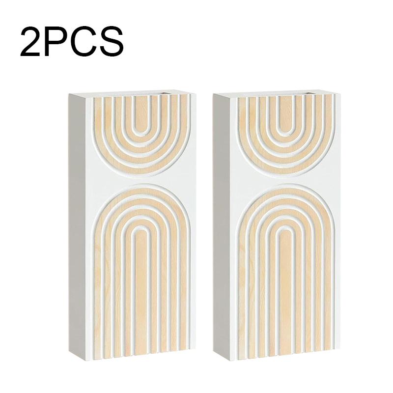 30cm*14cm Floral Art Home Flower Vase Crafts Wood Ornaments Wall Hanging Handmade Bohemia Garden Home Decoration